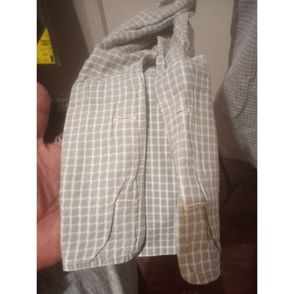 Burberry London Button Up Shirt Long Sleeve Men’s Gray 16.5-36 (L) USA Made - Picture 4 of 11